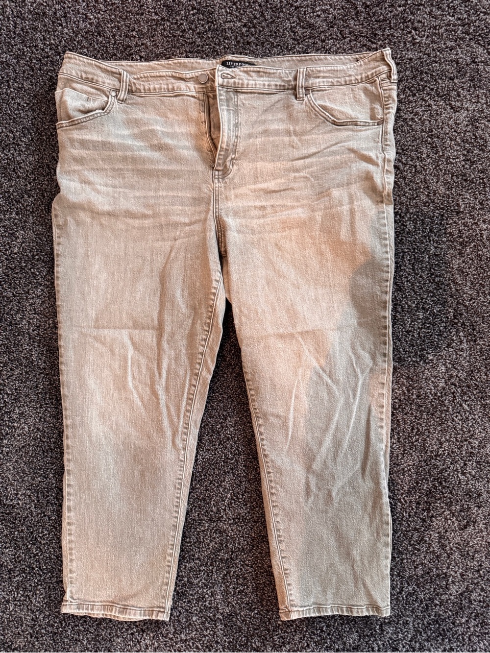 Liverpool Women's Grey Cropped Jeans - Size 24W